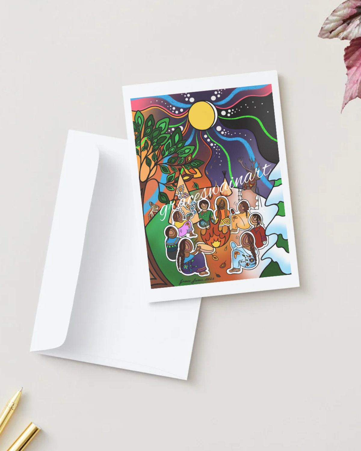 "Sacred Cycles" 5" x 7" Greeting Card