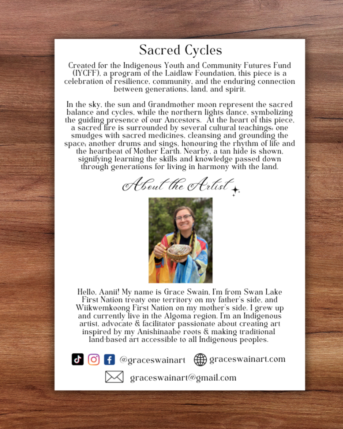 "Sacred Cycles" 5" x 7" Greeting Card