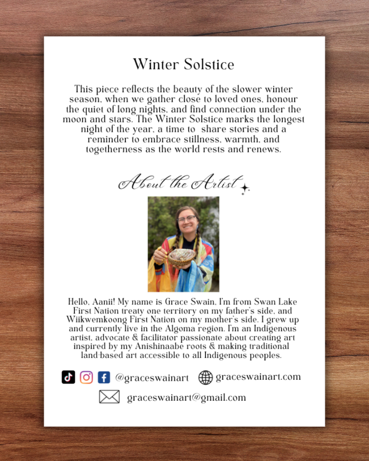 "Winter Solstice" 5" x 7" Greeting Card