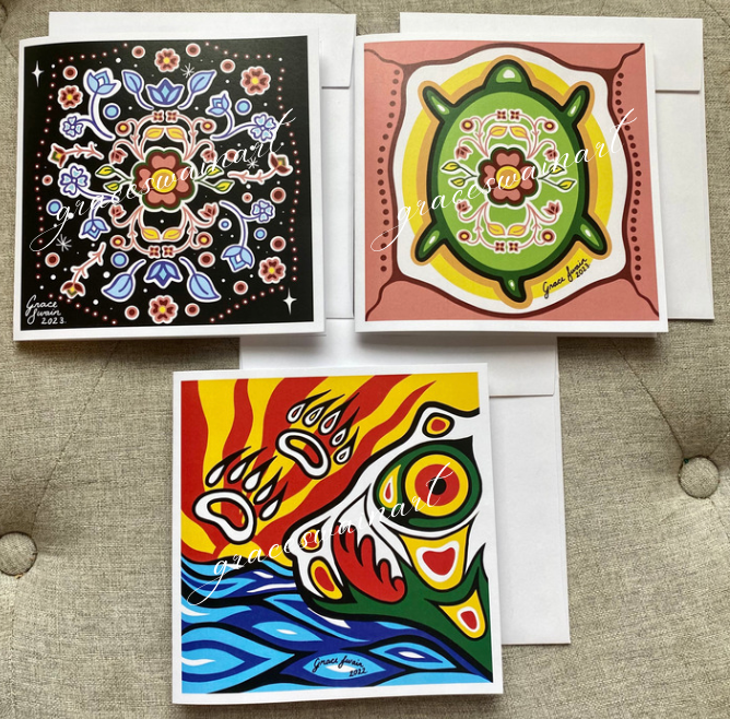 Variety Pack of Six 5.75” x 5.75” Greeting Cards