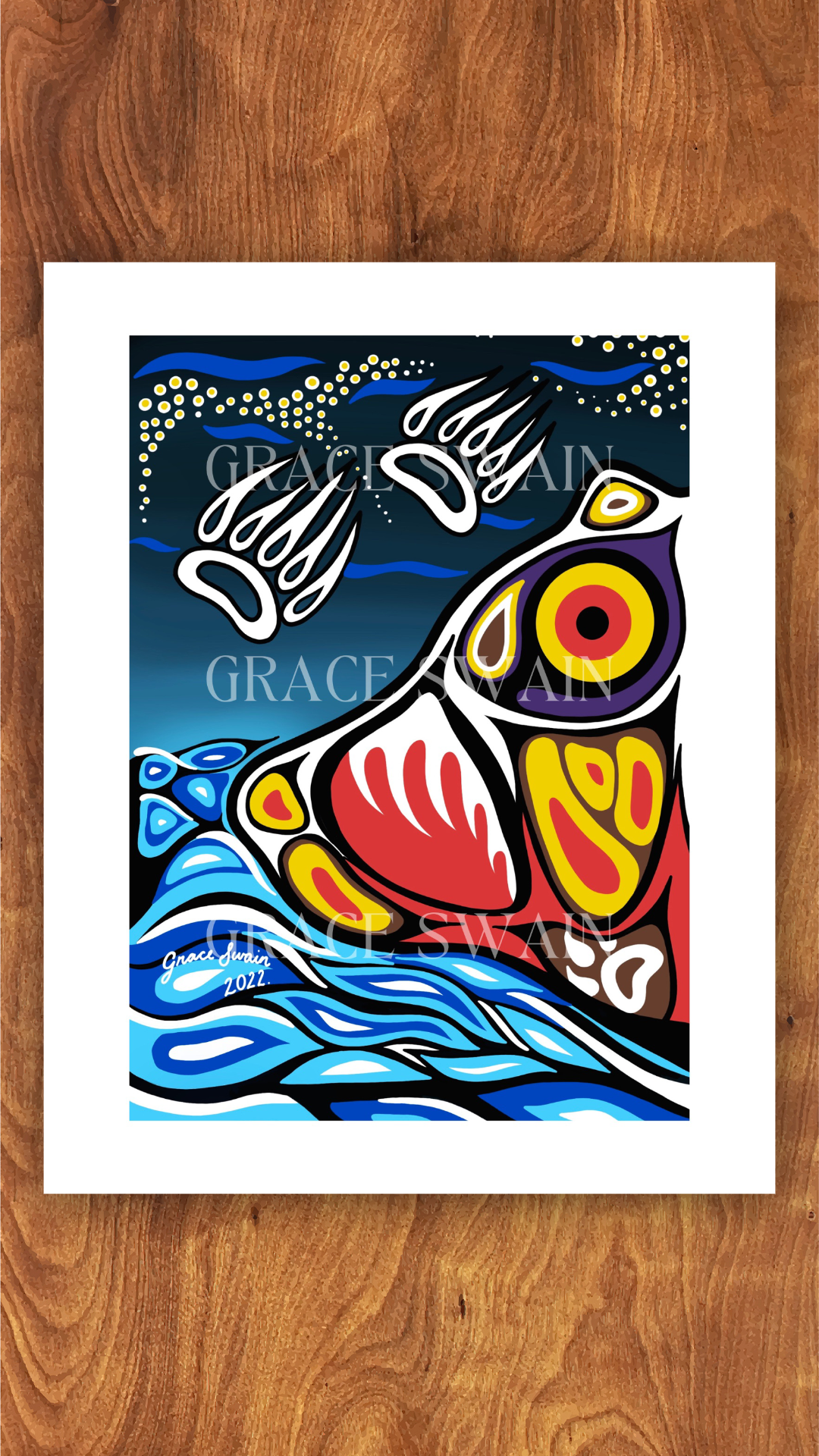 Mukwa and the Sacred Waters: A Night Under the Stars 11x14" Print