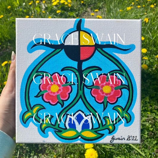 Spring Healing 8"x8" Acrylic Painting on Canvas