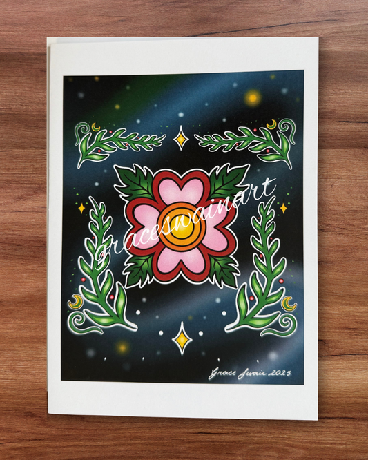 "Snow & Starlight" 5" x 7" Greeting Card