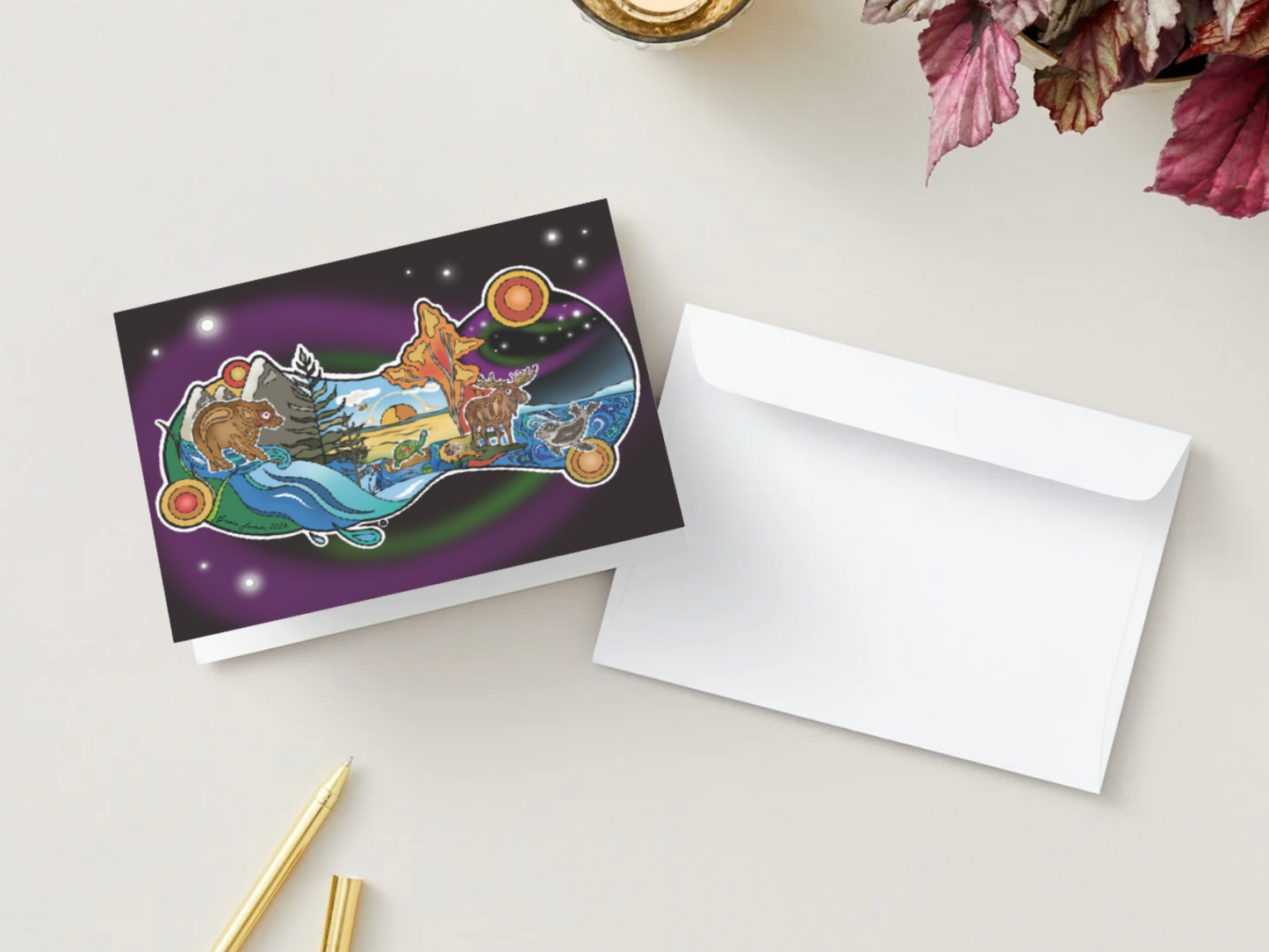 "Land, Water, Air" 5" x 7" Greeting Card