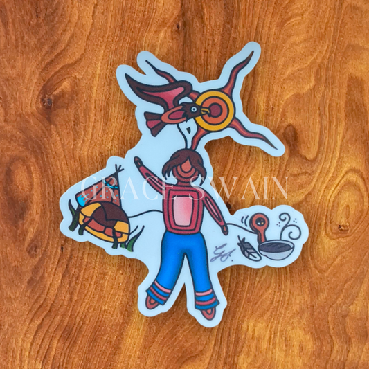 "Mind, Body and Spirit" 4" Water Resistant Hand Signed Sticker