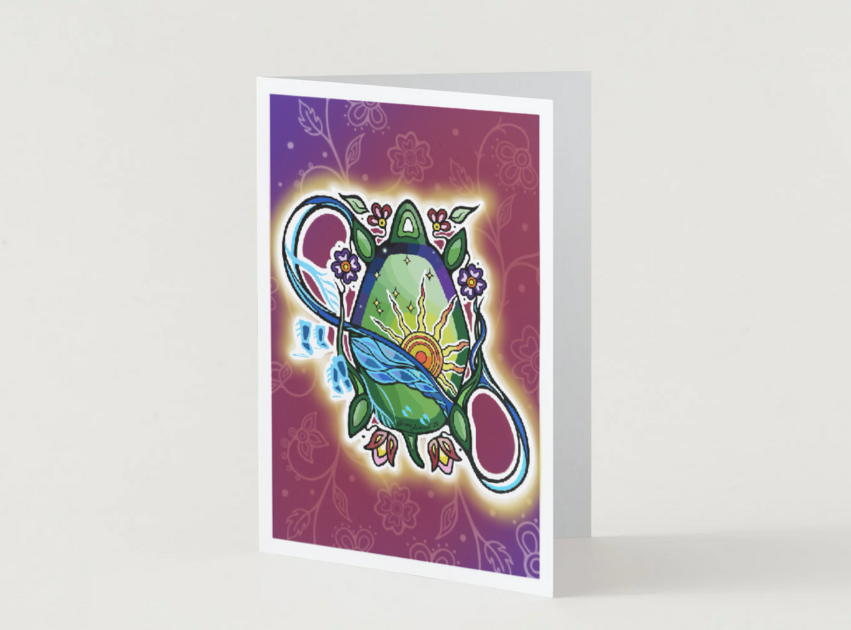 "Turtle Design", 5" x 7" Greeting Card